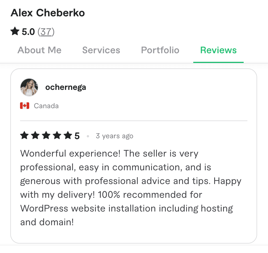 Client review screenshot 17