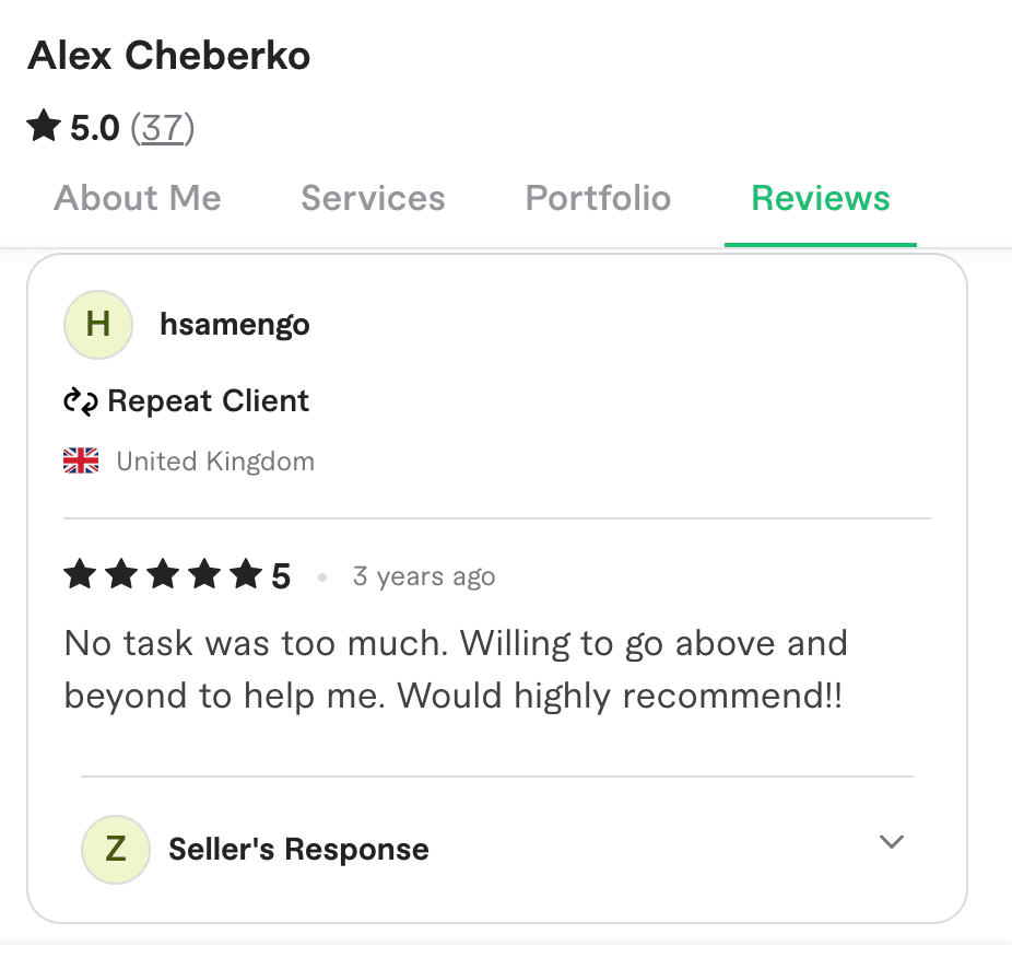 Client review screenshot 19