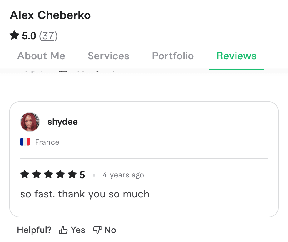 Client review screenshot 20