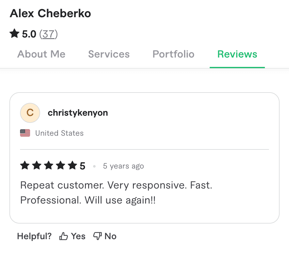 Client review screenshot 21