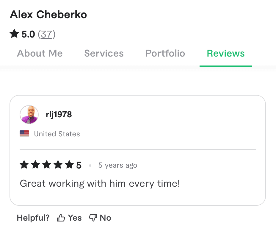 Client review screenshot 25