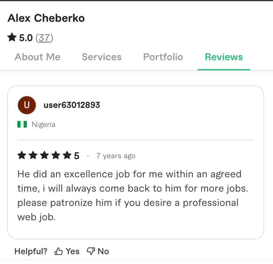 Client review screenshot 29