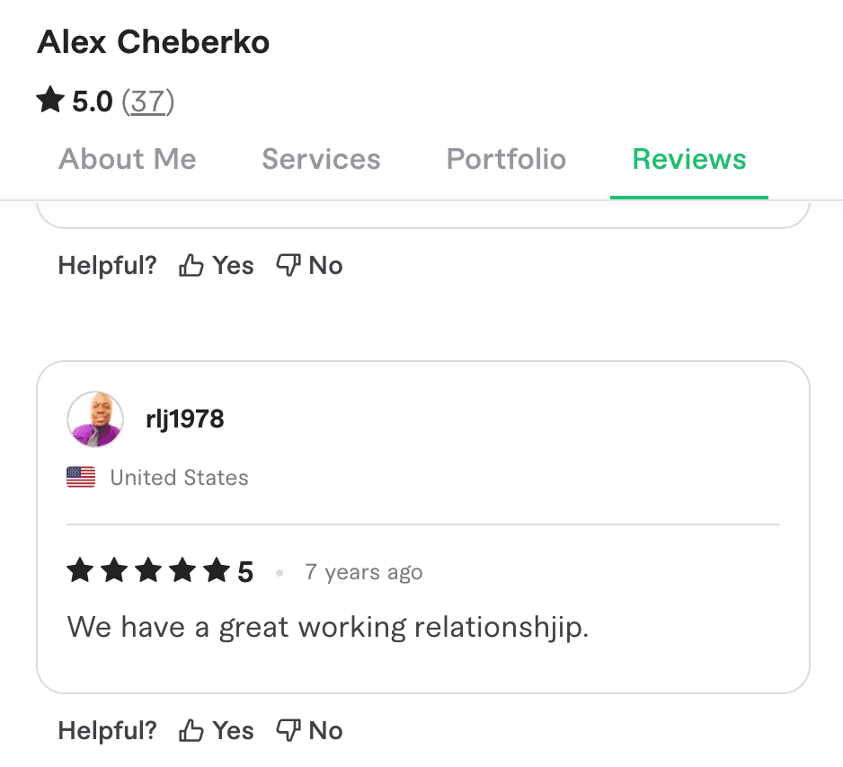 Client review screenshot 30